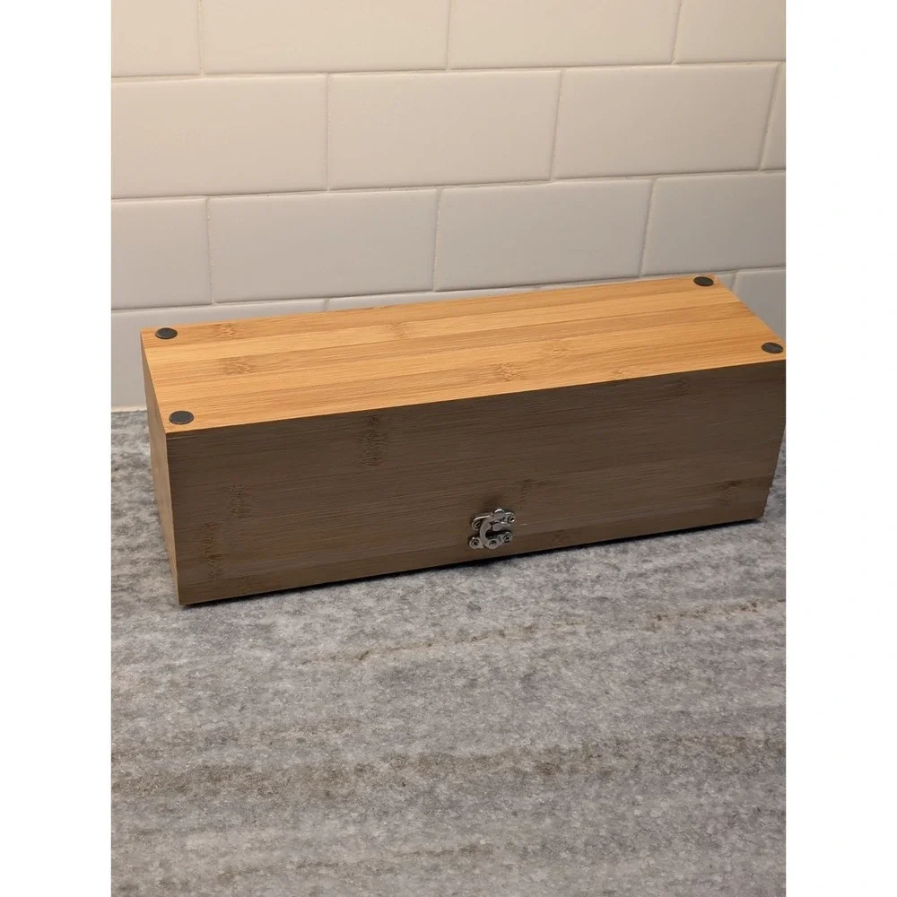M&M's Racing Engraved Wood Storage Box w/ Latch & Foam Insert 14x6x5